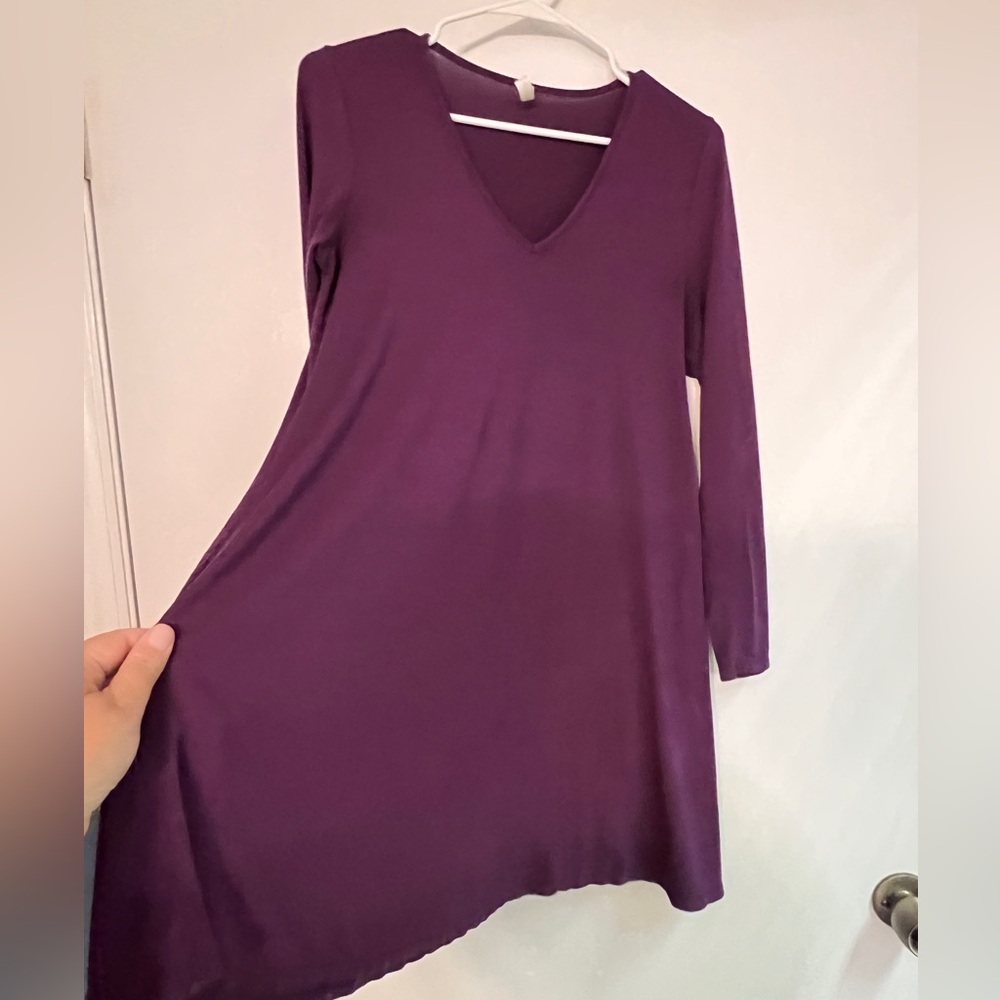5 items for $20- Midi Dress, long sleeve, Purple/Raspberry color